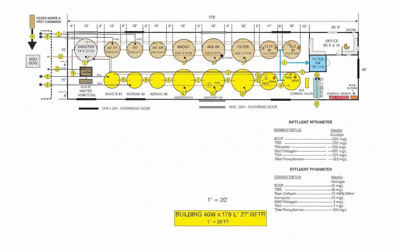 250,000 GPD Bio-Pure system layout